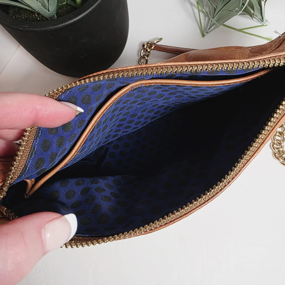 Rebecca Minkoff Leather Mini M.A.C. Crossbody Bag – Cognac Brown - Picture 9 of 14